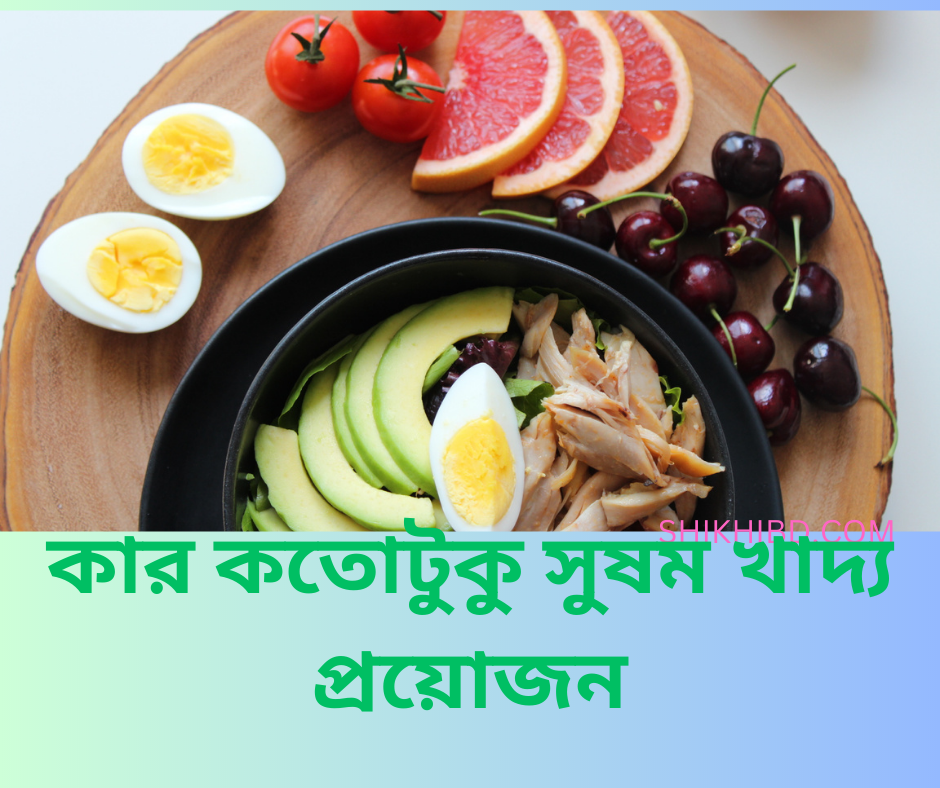 বিভিন্ন বয়সের মানুষের সুষম খাদ্যের তালিকা