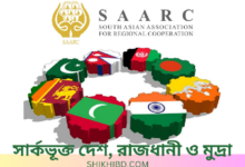 SAARC সার্কভূক্ত দেশগুলোর নাম রাজধানী মুদ্রা