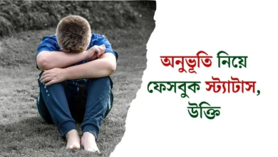 অনুভূতি নিয়ে ফেসবুক স্ট্যাটাস, উক্তি