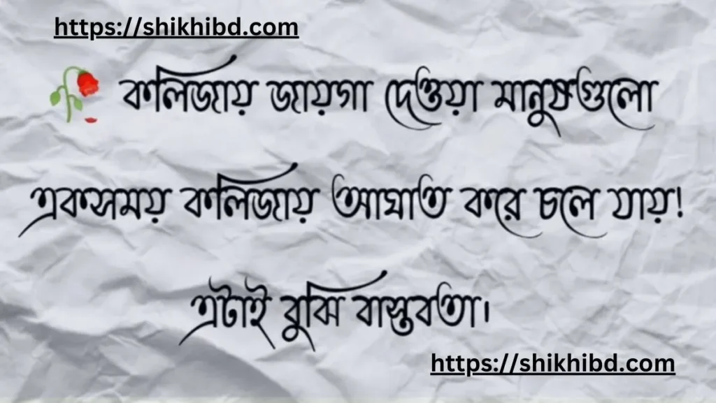 বাস্তবতা নিয়ে কিছু স্ট্যাটাস