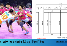 কাবাডি কোর্টের মাপ । কাবাডি খেলার নিয়ম কানুন