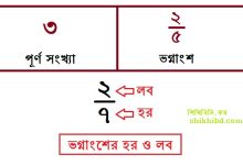 ভগ্নাংশ কাকে বলে ? ভগ্নাংশ কত প্রকার ? বিস্তারিত