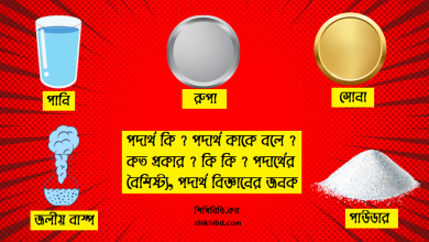 পদার্থ কি? পদার্থ কাকে বলে? পদার্থের বৈশিষ্ট্য। পদার্থ বিজ্ঞান । পদার্থ বিজ্ঞানের জনক কে?