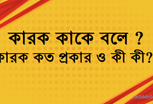 কারক কাকে বলে ? কারক কত প্রকার ? কী কী ?