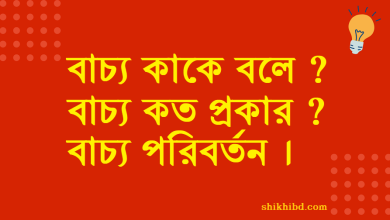 বাচ্য কাকে বলে