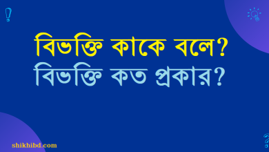 বিভক্তি কাকে বলে