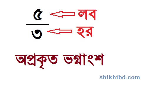 অপ্রকৃত ভগ্নাংশ কাকে বলে