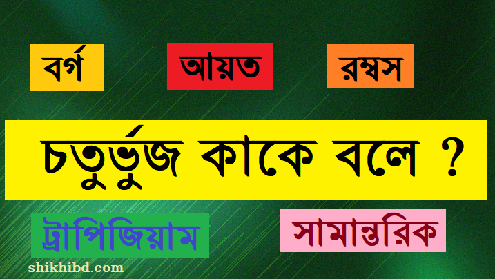 চতুর্ভুজ কাকে বলে