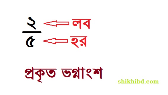 প্রকৃত ভগ্নাংশ কাকে বলে