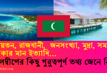 মালদ্বীপের বিভিন্ন তথ্য