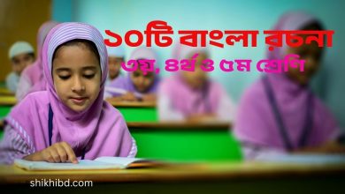 বাংলা রচনা । প্রাথমিক স্তরের জন্য ১০টি রচনা